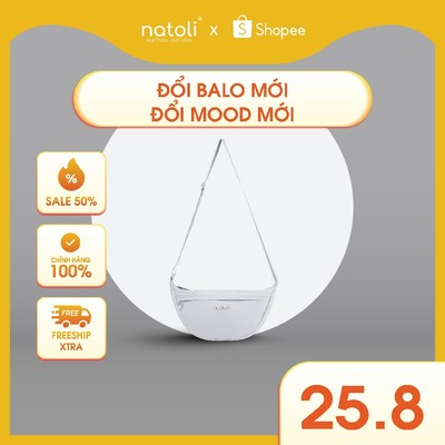 Túi đeo chéo nam nữ hình bán nguyệt NATOLI túi bánh bao chần bông vải canvas chống nước tốt-Soft Touch Crossbag T26