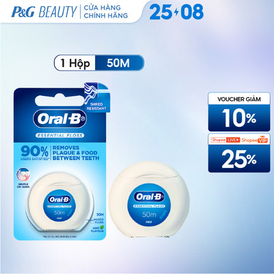 [LS] Chỉ Nha Khoa Oral-B Essential Floss Bạc Hà Hộp 50M