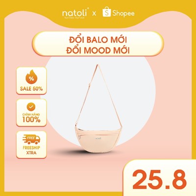 Túi đeo vai hình bán nguyệt NATOLI túi xách nữ chần bông cao cấp - BST Soft Touch Crossbag T26