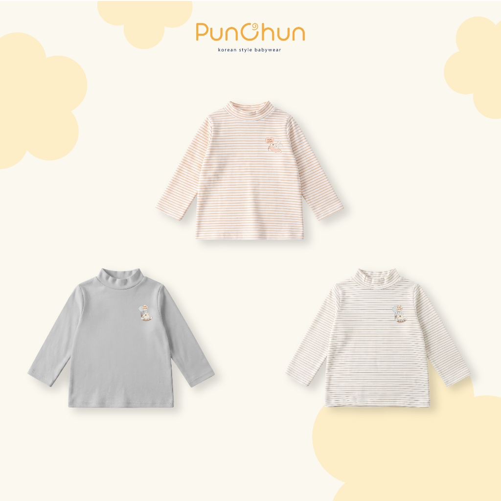 [PUNCHUN 6M-5Y] Áo cổ 3 phân thu đông Punchun Magic cho bé trai bé gái