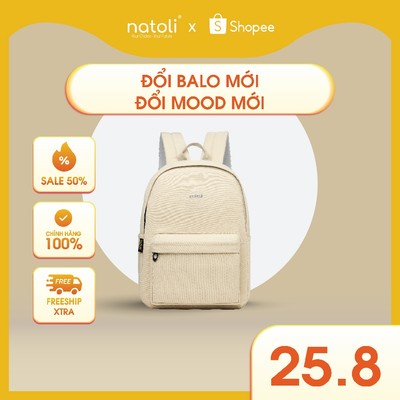 Balo đi học đơn giản hàn quốc NATOLI nhiều ngăn chống nước tốt - Basic Backpack B2