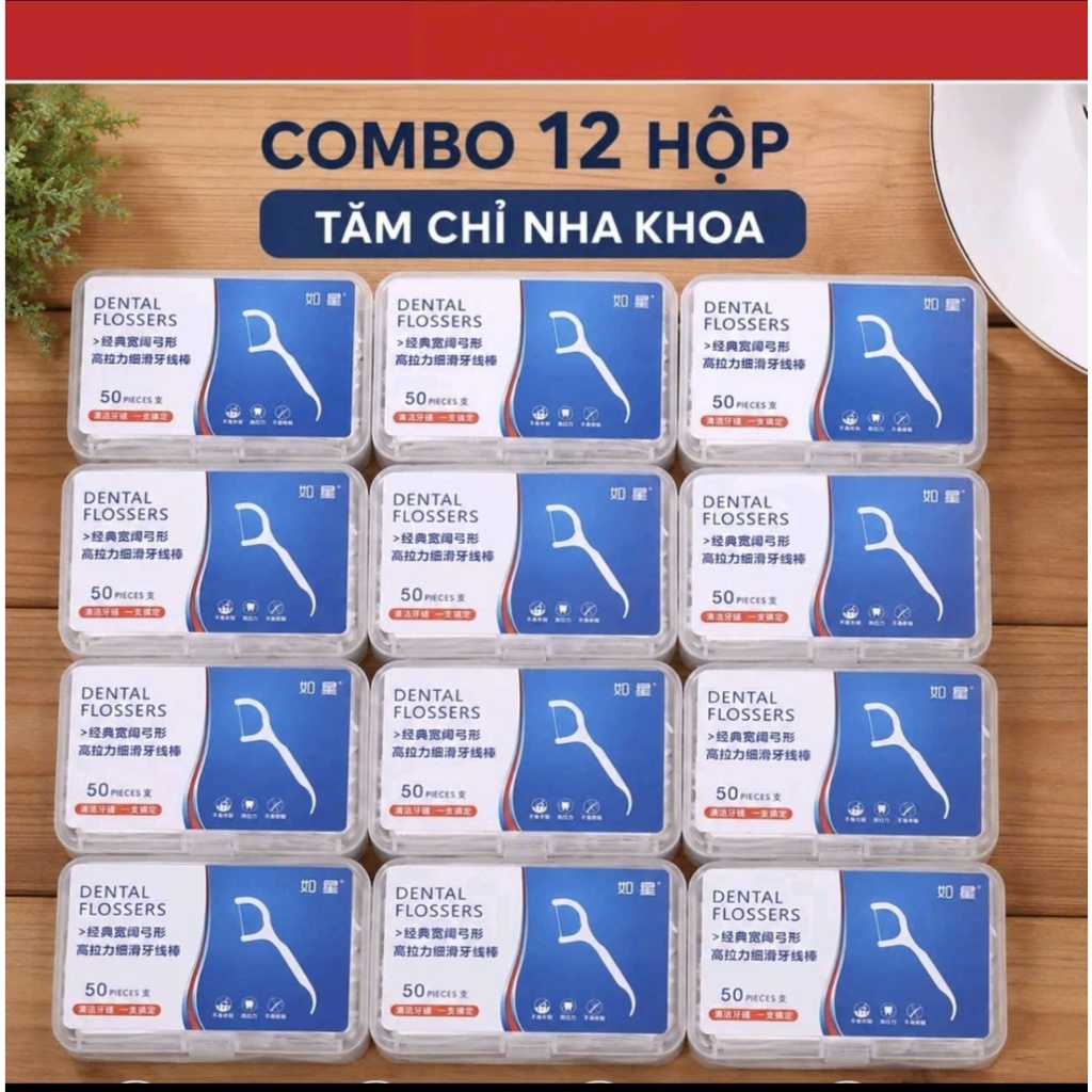 🦷 COMBO 12 HỘP TĂM CHỈ NHA KHOA — Dental Flossers