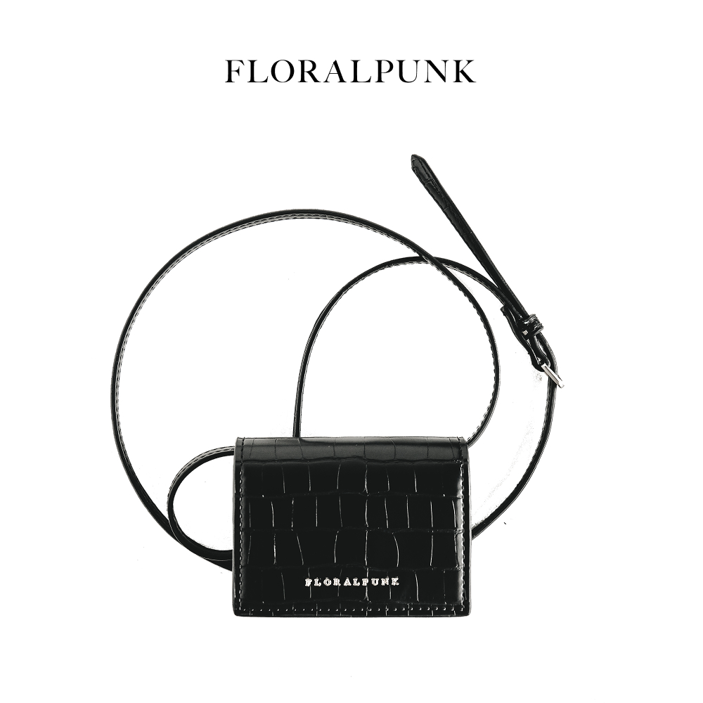 Ví Đeo Chéo Gwen Woc Floralpunk - Mini Bag Da PU Cao Cấp, Đựng AirPods, Chìa Khóa & Thẻ ATM