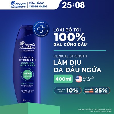 [MỚI] Dầu Gội HEAD & SHOULDERS Clinical Strength 4X Sức Mạnh Dành Cho Da Đầu Ngứa Chai 400ml