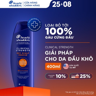 [MỚI] Dầu Gội HEAD & SHOULDERS Clinical Strength 4X Sức Mạnh Dành Cho Da Đầu Khô Chai 400ml