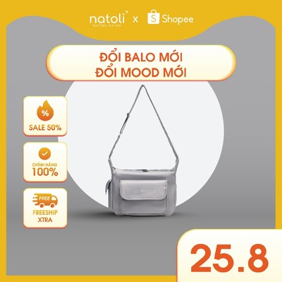 Túi đeo chéo nam nữ đựng laptop thương hiệu NATOLI chất vải canvas kháng nước cao cấp BST Buffalo Cross Bag T5