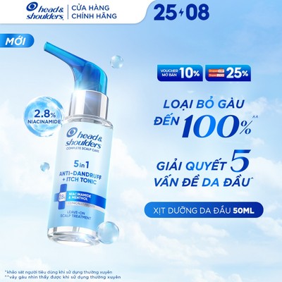 [MỚI] Xịt Dưỡng HEAD & SHOULDERS 5 TRONG 1 Chăm Sóc Da Đầu Và Làm Sạch Gàu Chuyên Sâu 50ml