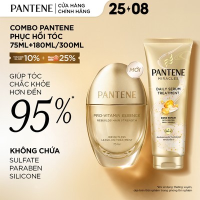 [MỚI] Combo Tinh Chất Phục Hồi Tóc Pro-Vitamin Essence 75ML Và Kem Ủ Tóc Serum/ Mặt Nạ Ủ Tóc PANTENE 180ML/ 300ML