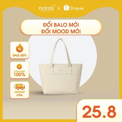 Túi tote nữ NATOLI chất vải canvas nhiều ngăn chống nước tốt - BST Elegant Chicbag T4
