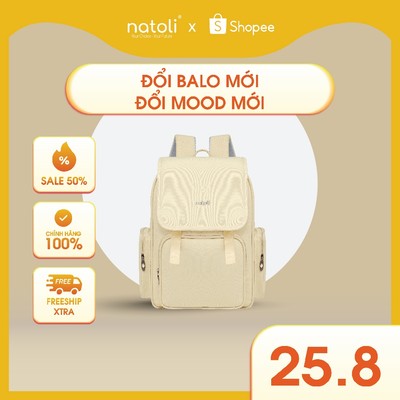 Balo thời trang nam nữ NATOLI chống nước, nhiều ngăn đựng laptop đi học cao cấp BST Everyday Utility Backpack B19