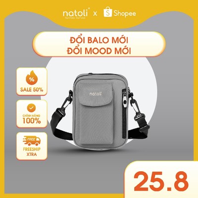 Túi đeo chéo NATOLI chất vải canvas đi học đi chơi nhỏ gọn - Street Crossbag T1