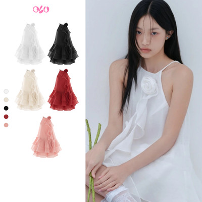 Set OLV áo yếm suông phối dây hoa tách rời kèm quần Sylvie nhiều màu thoáng mát nữ tính