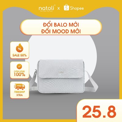Túi đeo chéo chống nước đựng laptop 14 inch NATOLI bản to đi làm du lịch bản to chống nước cá tính Casual Cross bag T2