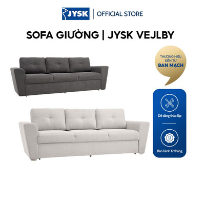 Sofa giường | VEJLBY | vải polyester | xám/vàng cát | R240xS88/140xC86cm