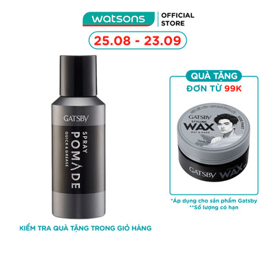 Keo Xịt Tạo Kiểu Tóc Gatsby Pomade Quick & Grease Spray 150ml