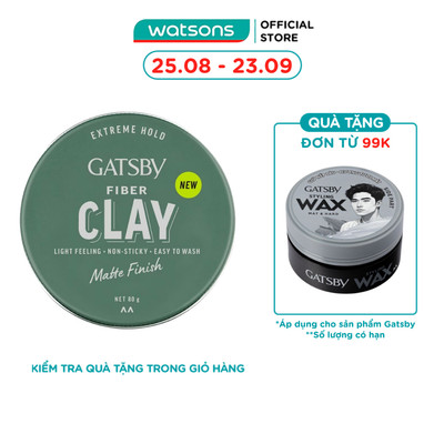 Wax Vuốt Tóc Gatsby Fiber Clay 80g