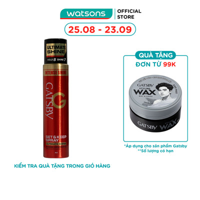 Keo Xịt Và Giữ Nếp Tóc Gatsby Set & Keep Spray Ultimate Shine 250ml