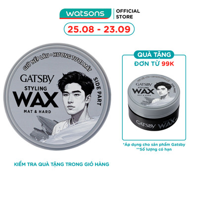 Wax Tóc Gatsby Mat & Hard_Đen 75g