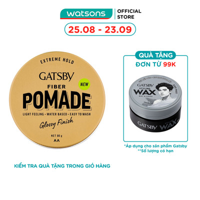 Wax Vuốt Tóc Gatsby Fiber Pomade 80g