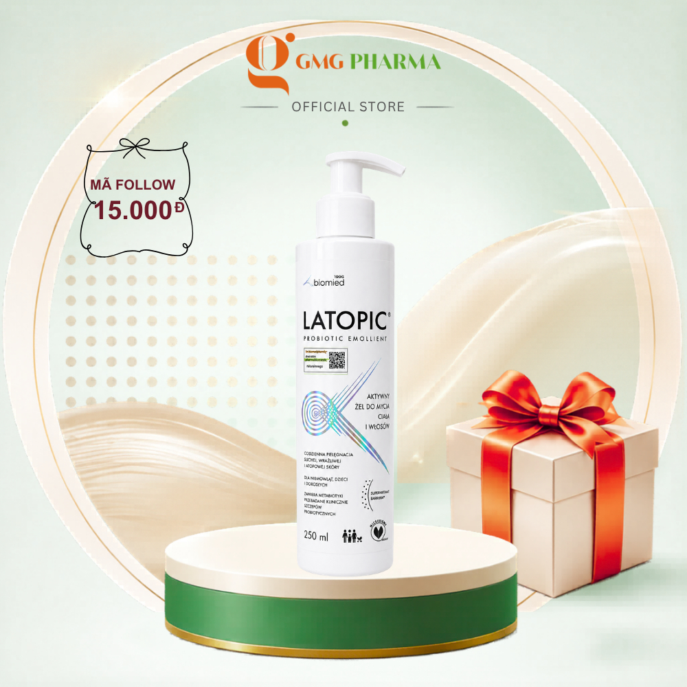Nhũ Tương Dưỡng Ẩm Hỗ Trợ Dịu Ngứa LATOPIC Probiotic Emollient Active Body Emulsion 250ml