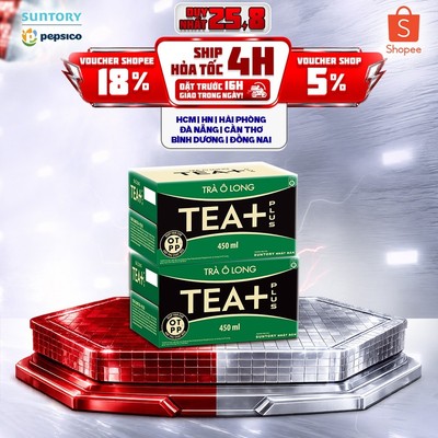 [Giao sau lễ] Combo 2 Thùng 24 Chai Trà Ô long Tea+ (450ml /chai)