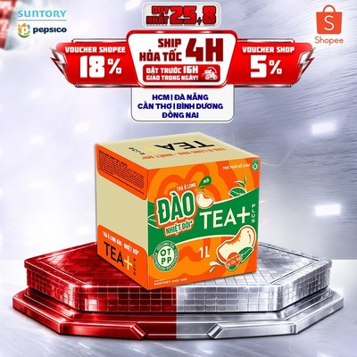 [Giao sau lễ] Thùng 12 Chai Trà Ô Long Tea+ Đào Trái Cây Nhiệt Đới (1L/chai)