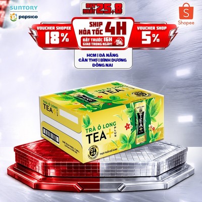 [Giao sau lễ] Thùng 24 Lon Trà Ô long Tea+ (320 ml/lon)