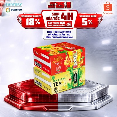 [Giao sau lễ] Combo 1 Thùng Trà Ô Long Tea+ và 1 Thùng Trà Ô Long Tea+ Vị Đào Nhiệt Đới (320ml/lon)