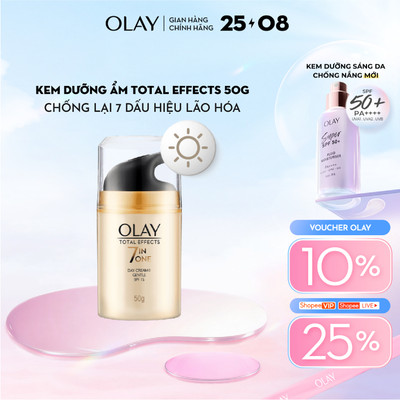 Kem Dưỡng Ẩm OLAY TOTAL EFFECTS Ban Ngày Phục Hồi & Làm Chậm 7 Dấu Hiệu Lão Hóa SPF 15 50G