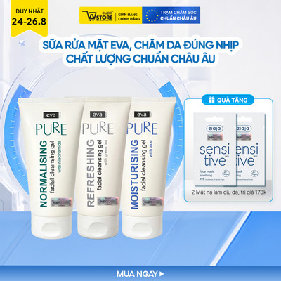 Gel Rửa Mặt Chứa Niacinamide Dành Cho Da Dầu Eva Natura Pure Normalising Facial Cleansing Gel 150ml EUPC STORE