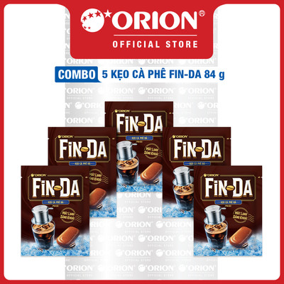 Combo 5 Gói Kẹo Cà Phê Đá Fin-Da (84g/Gói)