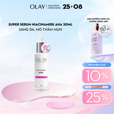 Super Serum OLAY LUMINOUS NIACINAMIDE AHA Dưỡng Sáng Da, Mờ Thâm Mụn 30ML