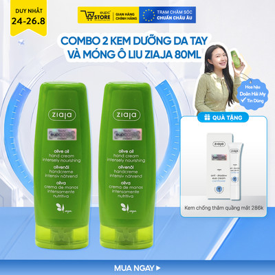 Combo 2 Kem Dưỡng Da Tay Và Móng Ô Liu Ziaja 80ml Giúp Dưỡng Da Mềm Mịn, Giảm Tình Trạng Gãy Vỡ, Móng EUPC STORE
