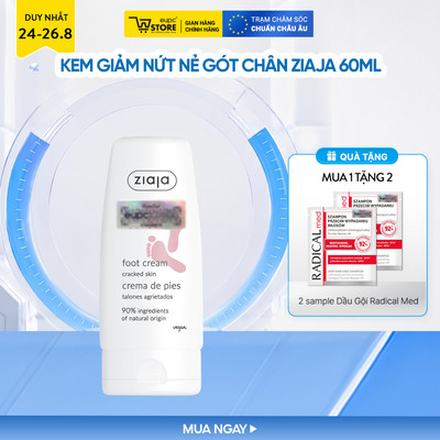 Kem Giảm Nứt Nẻ Gót Chân Ziaja 60ml Thành Phần Thuần Chay, Phù Hợp Cho Mọi Đối Tượng EUPC STORE
