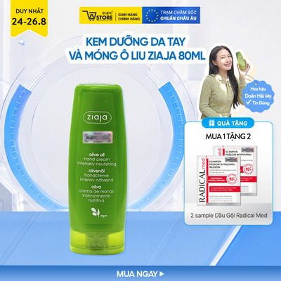 Kem Dưỡng Da Tay Và Móng Ô Liu Ziaja 80ml Giúp Dưỡng Da Mềm Mịn, Giảm Tình Trạng Gãy Vỡ, Móng EUPC STORE