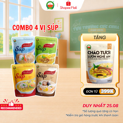 Combo 04 Gói Súp Dinh Dưỡng Đủ Vị - Thương Hiệu Cây Thị