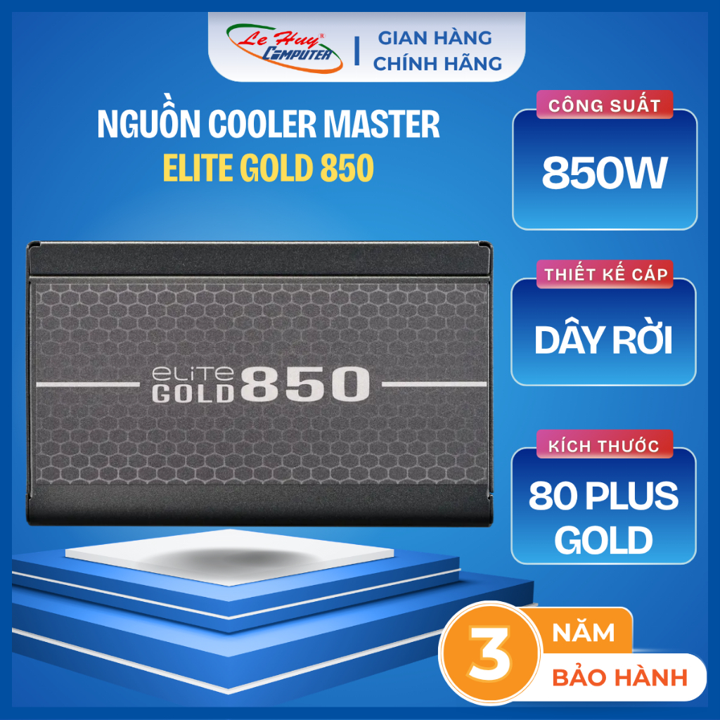 Nguồn PC Cooler Master Elite Gold 850 (80 Plus Gold) Full Modular - Hàng Chính Hãng