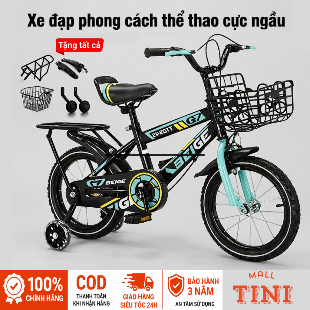 xe đạp trẻ em Beige,xe đạp,xe đạp cho bé,xe đạp thể thao trẻ em 8-12 tuổi