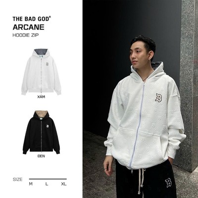 Áo hoodie zip The Bad God Arcane