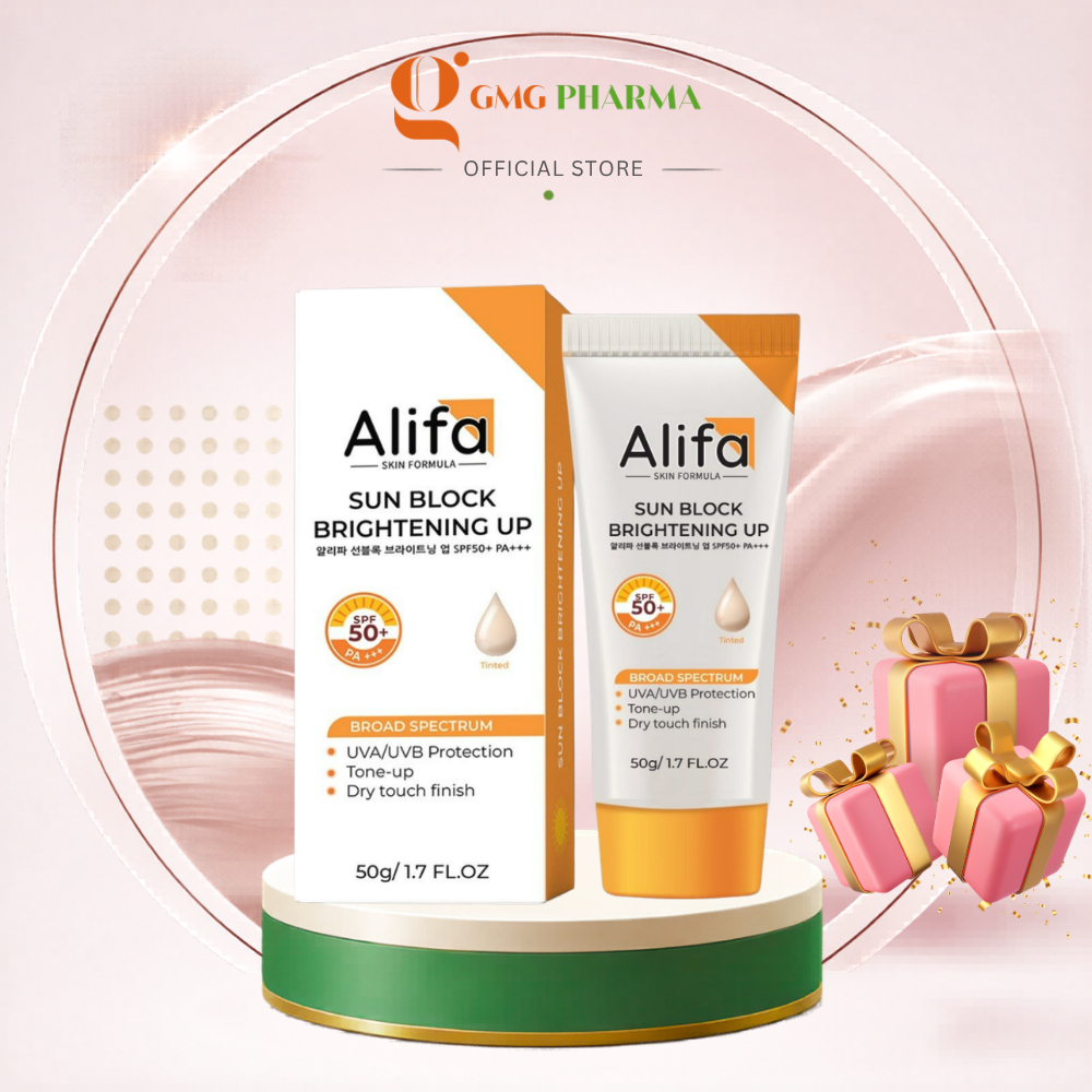 Alifa Sun Block Brightening Up SPF50+ PA+++ 50g - Kem Chống Nắng Dưỡng Da Nâng Tone