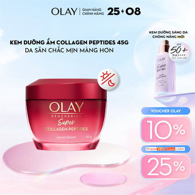 [MỚI] Kem Dưỡng Ẩm OLAY Super Collagen Peptides Giúp Cải Thiện 5 Dấu Hiệu Lão Hóa Phức Tạp 45G