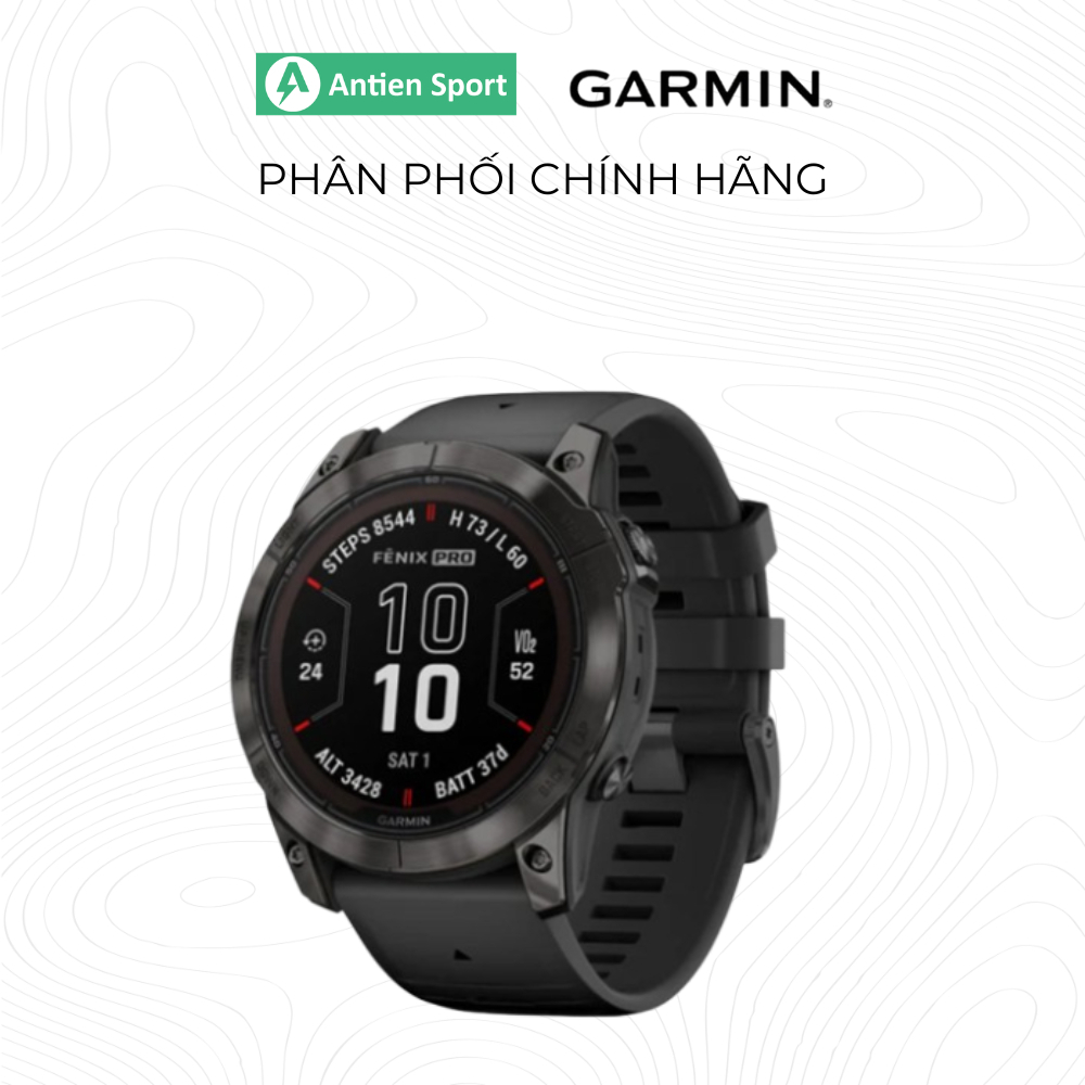 Đồng hồ thể thao Garmin Fenix 7 Pro - Sapphire Solar, Titanium - Hàng chính hãng