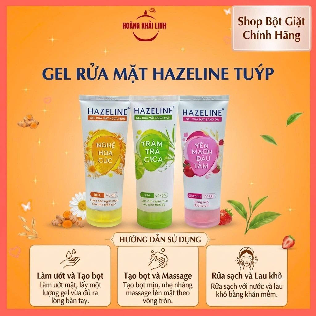 Hazeline Sữa rửa mặt 100g