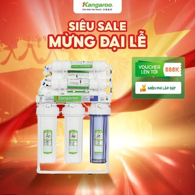 [LẮP ĐẶT 0Đ HN] Máy lọc nước Hydrogen Kangaroo RO chân quỳ 10 lõi KGRP10
