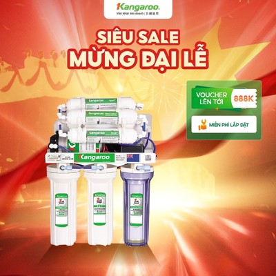 [LẮP ĐẶT 0Đ HN] Máy lọc nước Hydrogen 9 lõi Kangaroo KG100HA - không vỏ tủ