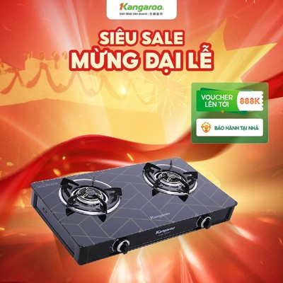 Bếp gas đôi dương kính Kangaroo KG526M
