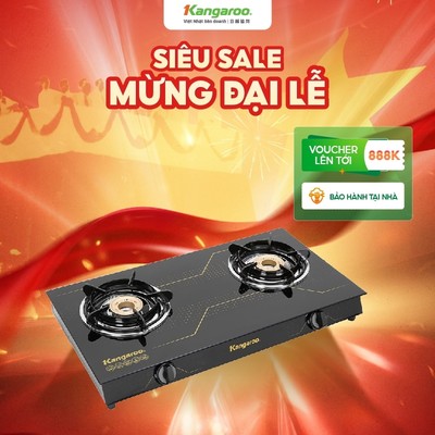 Bếp gas dương kính hai lò kangaroo KG516M