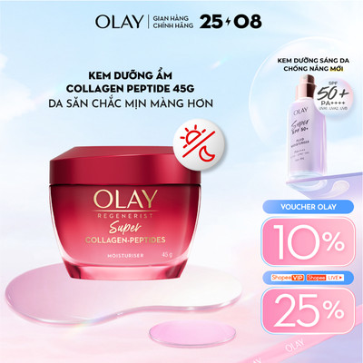 [LS] Kem Dưỡng Ẩm OLAY Super Collagen Peptides Giúp Cải Thiện 5 Dấu Hiệu Lão Hóa Phức Tạp 45G