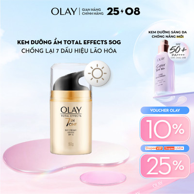 [LS] Kem Dưỡng Ẩm OLAY TOTAL EFFECTS Ban Ngày Phục Hồi & Làm Chậm 7 Dấu Hiệu Lão Hóa SPF 15 50G