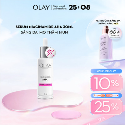 [LS] Super Serum OLAY LUMINOUS NIACINAMIDE AHA Dưỡng Sáng Da, Mờ Thâm Mụn 30ML
